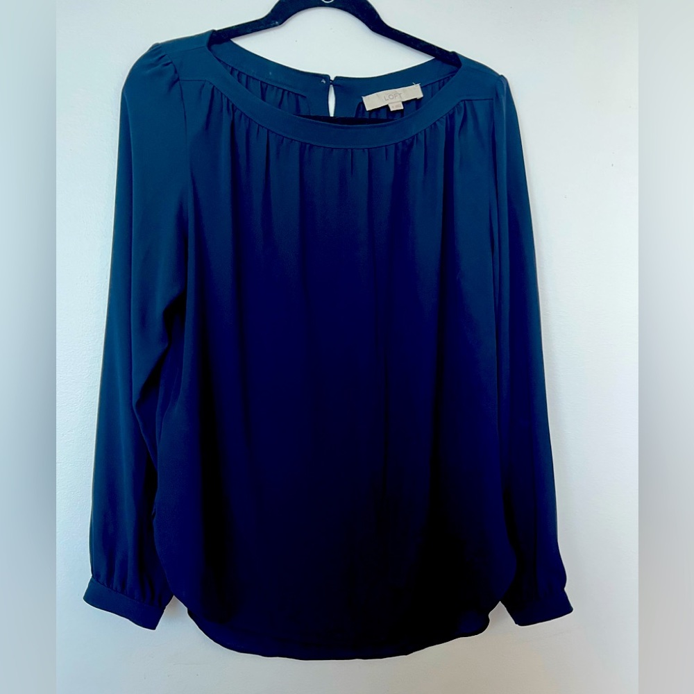 Loft Navy Blue Blouse